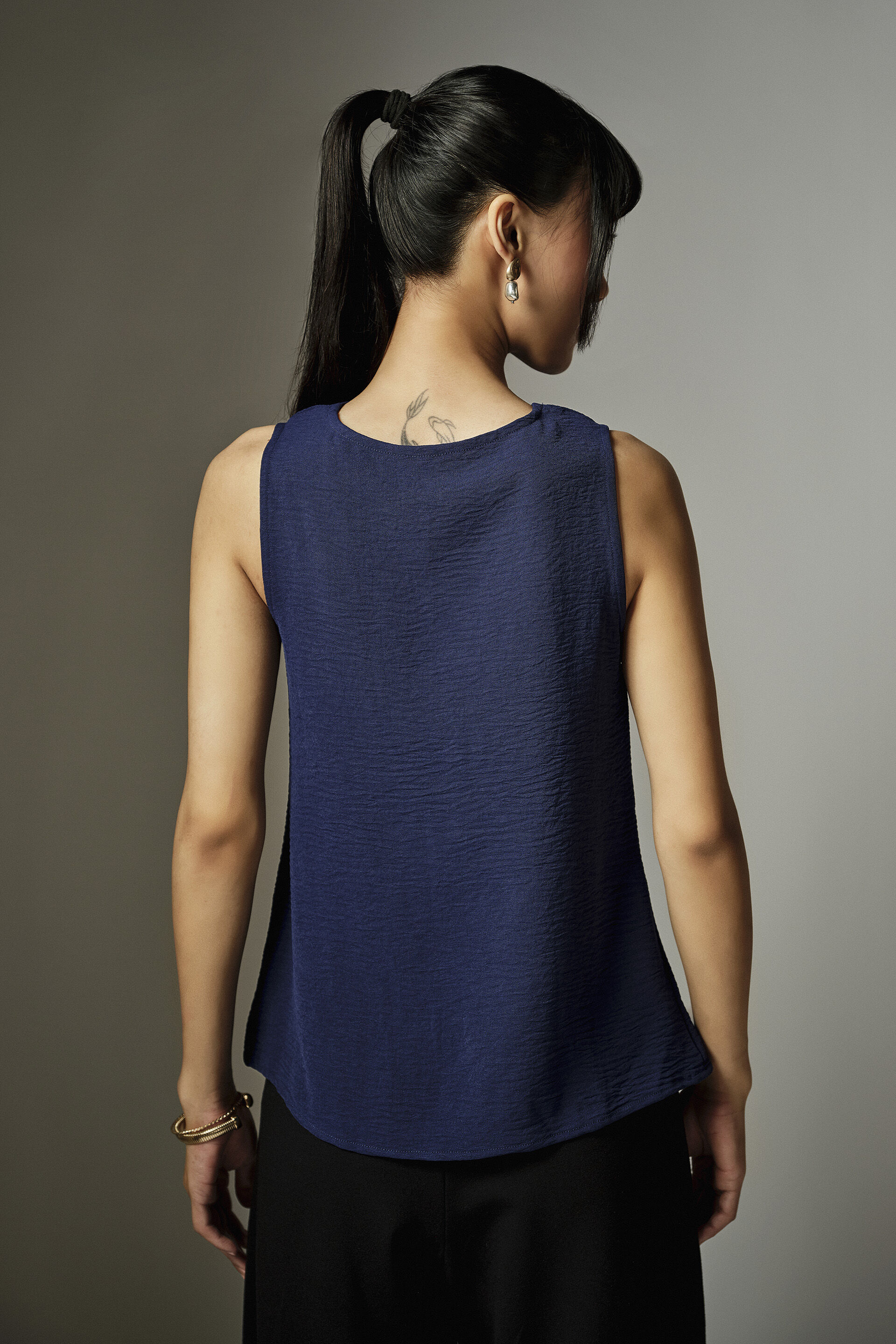 Liza Navy Top, Navy, image 5